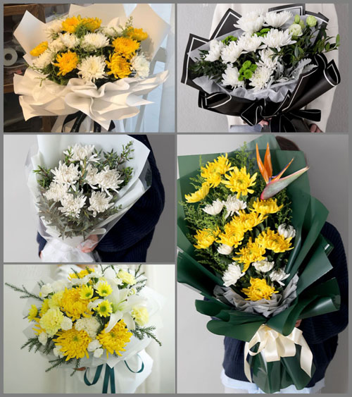 广东肇庆市鼎湖区凤凰镇上水田村白事花束代送